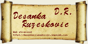 Desanka Ružesković vizit kartica